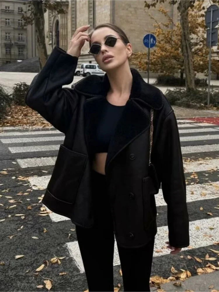 NewWomen's Cotton Jacket  Arrival Vintage Lenzing Rayon High Collar Large Pocket Decorative Quilted Coat for Flip fur integrated
