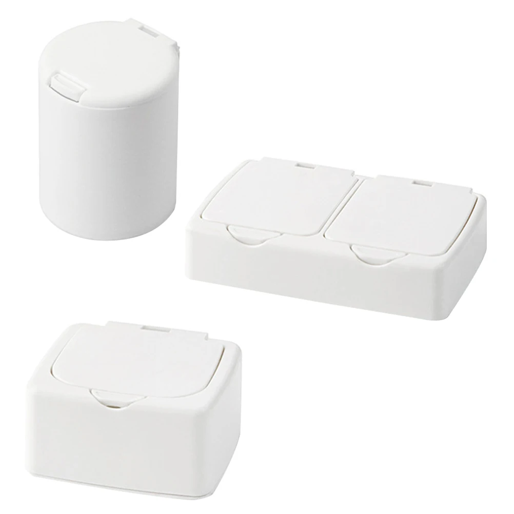 

3pcs Storage Box for Sundries Dispenser Gadget Case Desktop Holder Cotton Swabs Home Container Multi-function Various