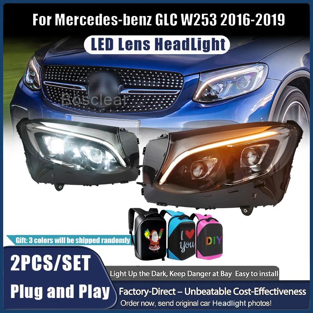 Headlamp For Mercedes-Benz GLC 2016-2019 Class W253 GLC200 GLC260 GLC300 Accessories for Light Emitting Diode Headlight Assembly