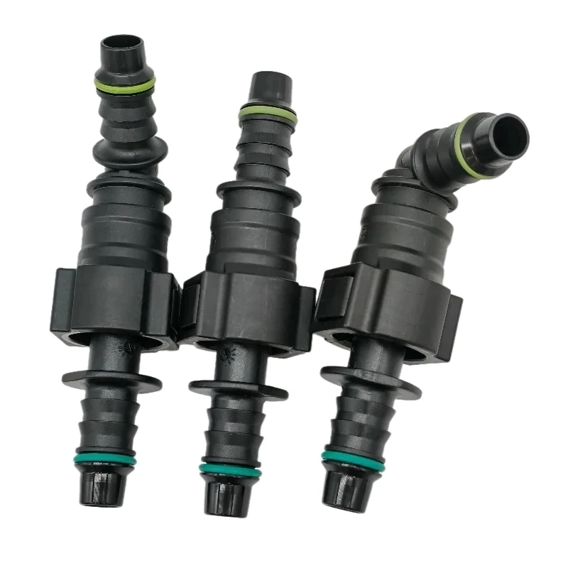 9.49 ID8 universal automotive fuel line quick connector plastic double-sided male and female matching male end piece joint 1set