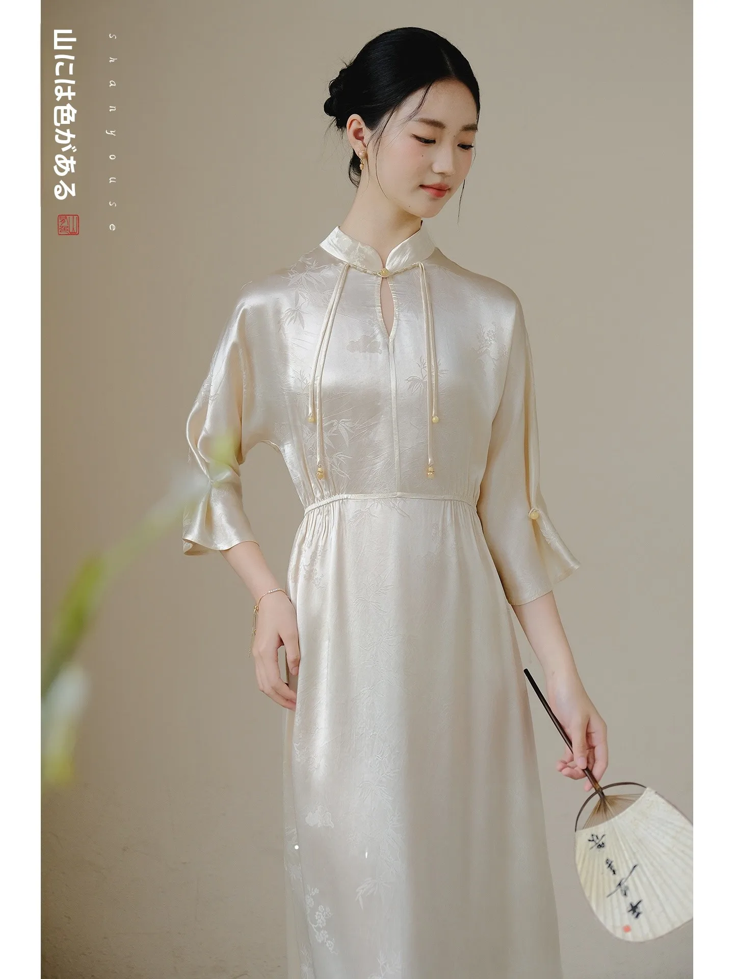 

Новое ретро-платье в китайском стиле из ацетата, коллекция Dr Tang n 2025, летняя национальная тенденция, высококачественное, простое, модное платье от An Yuezhi