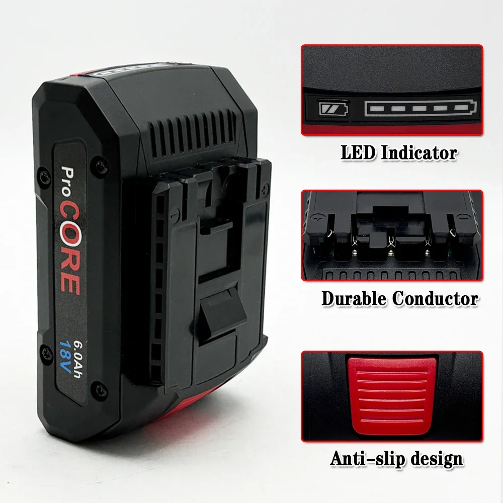 

21700 for BOSCH Professional 4.0Ah5.0Ah6.0Ah battery Pro CORE18v lithium-ion battery replacement BAT609BAT618with bms