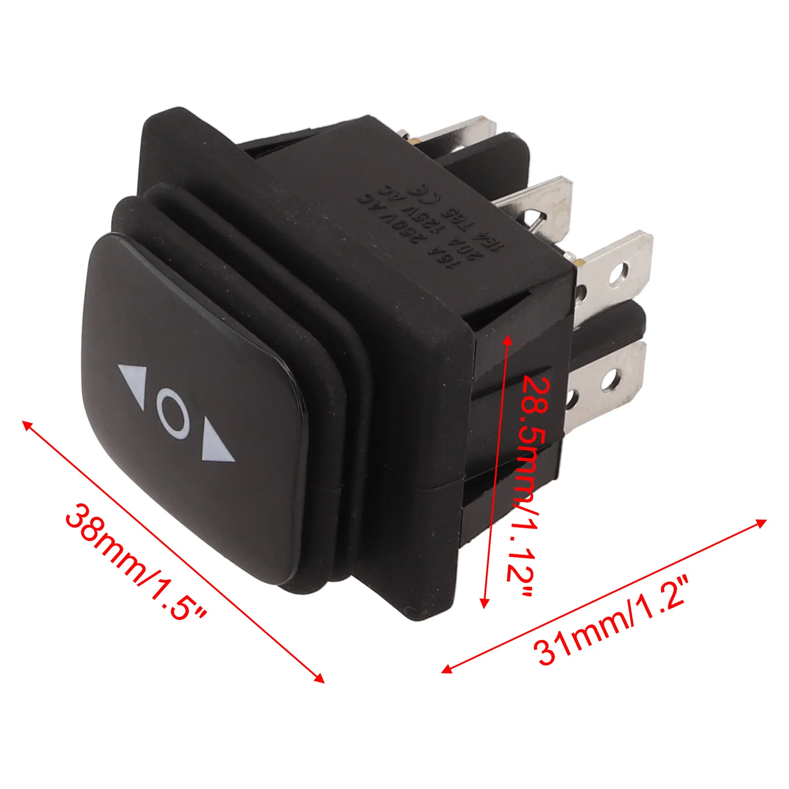 Pronto para uso imediato para eletrônicos diy interruptor reverso de polaridade momentânea 6 pinos 3 posições interruptor rocker frisado