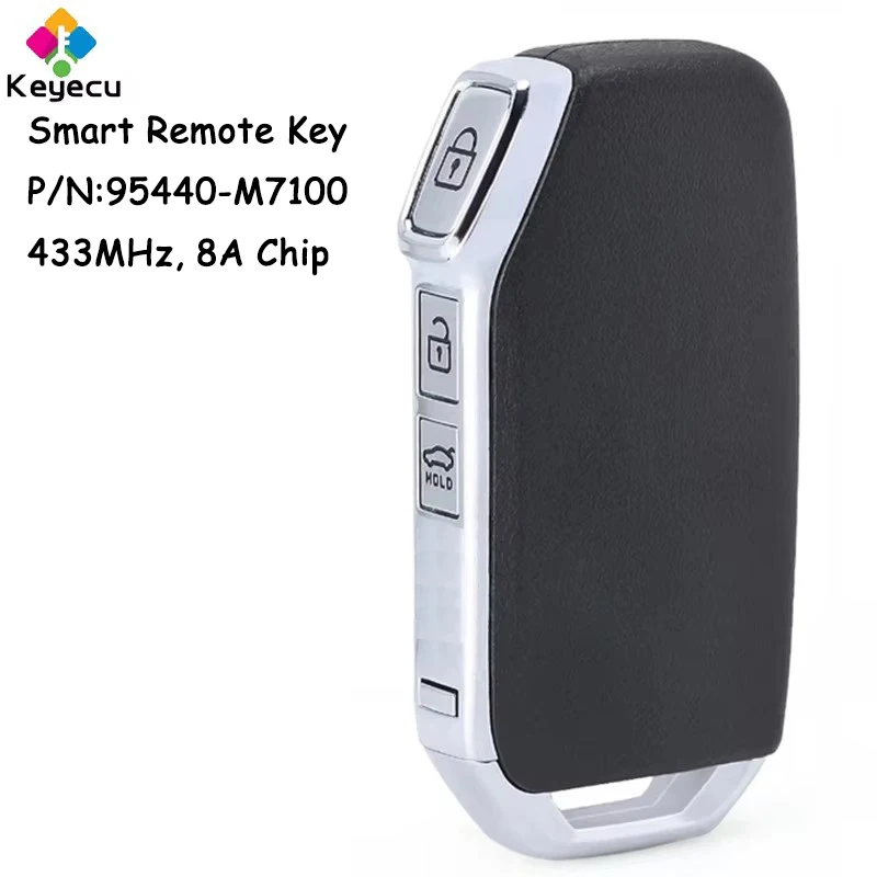 

KEYECU Smart Remote Control Car Key With 3 Buttons 433MHz 8A Chip for Kia Cerato 2020 2021 Fob P/N: 95440-M7100 FCC ID: FG00500