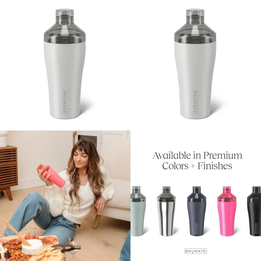 

Cocktail Shaker 22oz Insulated Stainless Steel Shaker - 100 Leakproof - No Condensation