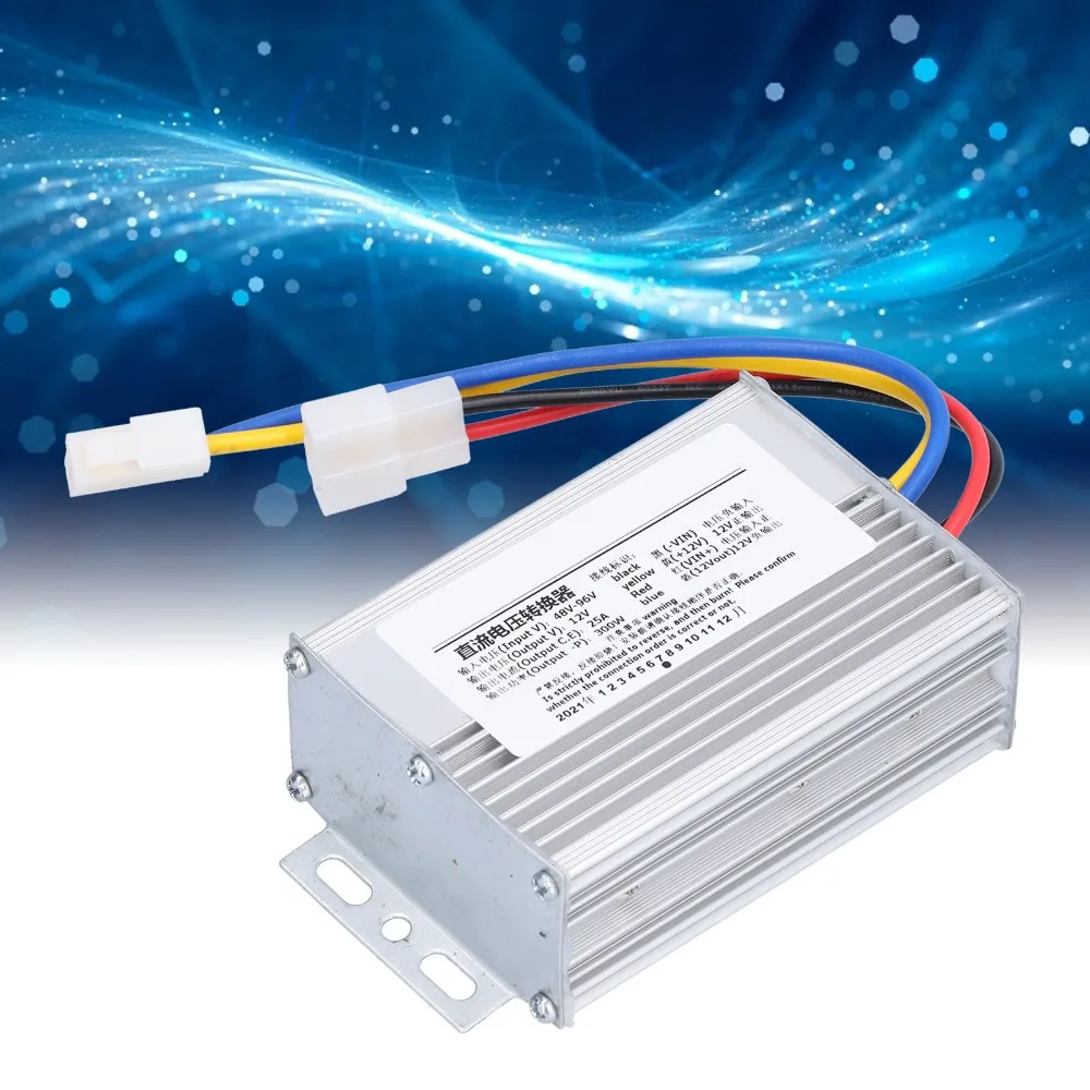 48V-96V Input DC Voltage Converter 12V Output 25A Current Step-Down Converter Waterproof Design 300W Power Voltage Regulators