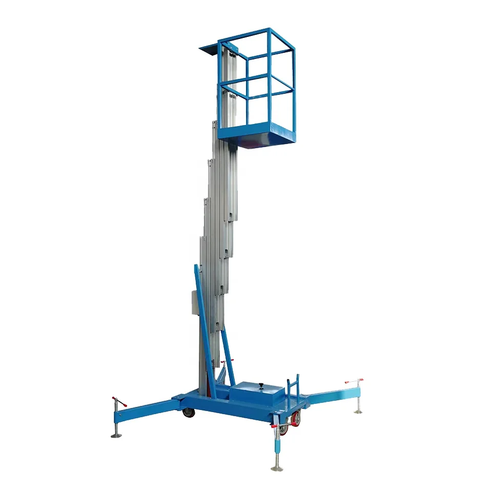 Vertical mast lift 10 m aluminum ladder lift