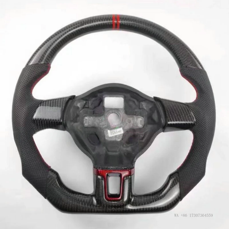 New For VW Volkswagen Golf 6 / Sagitar / Bora / Jetta 100% Real Carbon Fiber Steering Wheel (No Paddles)