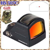 HS 507C Solar Power Red Dot Sight Holographic Collimator Failsafe Parallax-Free Aluminum Pistol Glock Gun Sight with 20mm Base