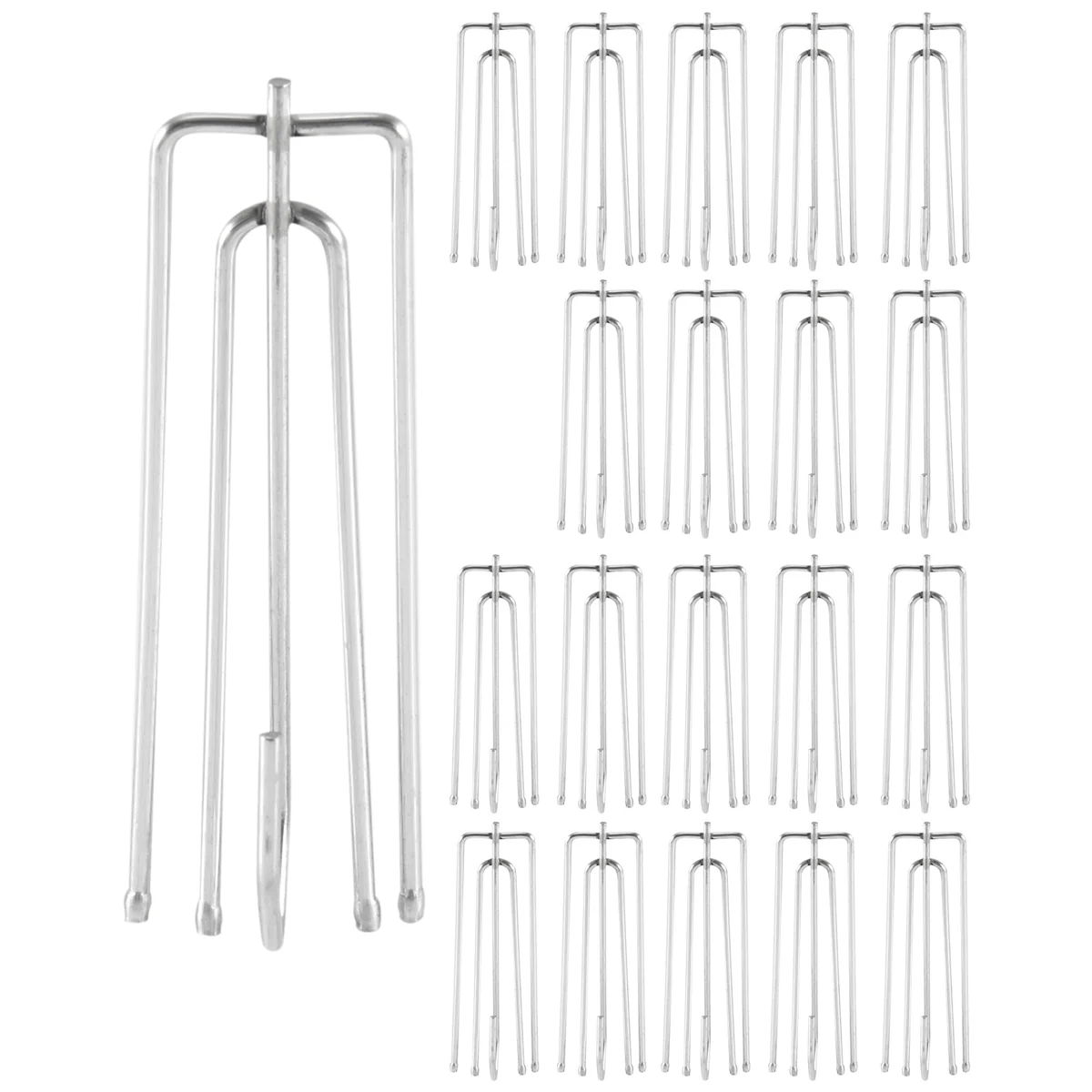 Window Treatment 4 Prongs Pinch Pleat Drapes Curtain Hooks 20pcs