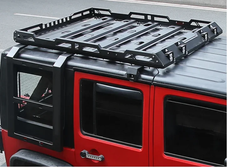 New Design Black Aluminum Roof Basket  Large Capacity  Luggage Rack Suitable for Trucks Cars Jeep