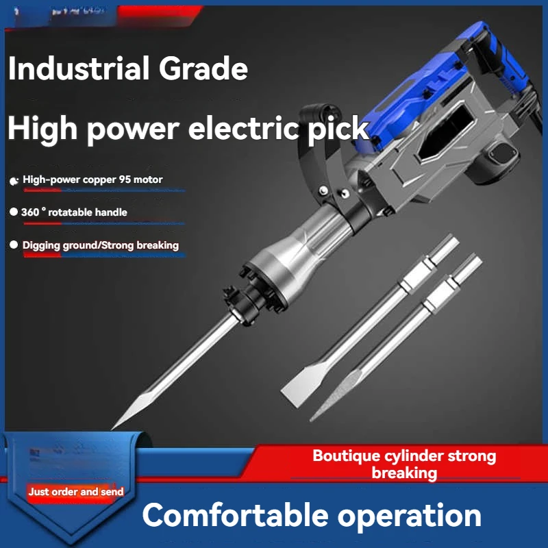 95 Heavy-duty Industrial Grade High-power Single Use Electric Pick, Professional For Concrete Engineering, Wall Demolition Hamme