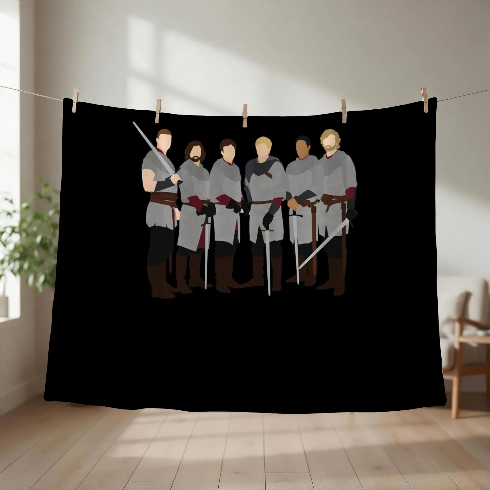 Music Vintage Retro Bbc Merlin Things In Common Throw Blanket couch cozy soft plush fuzzy picnic outdoor blanket