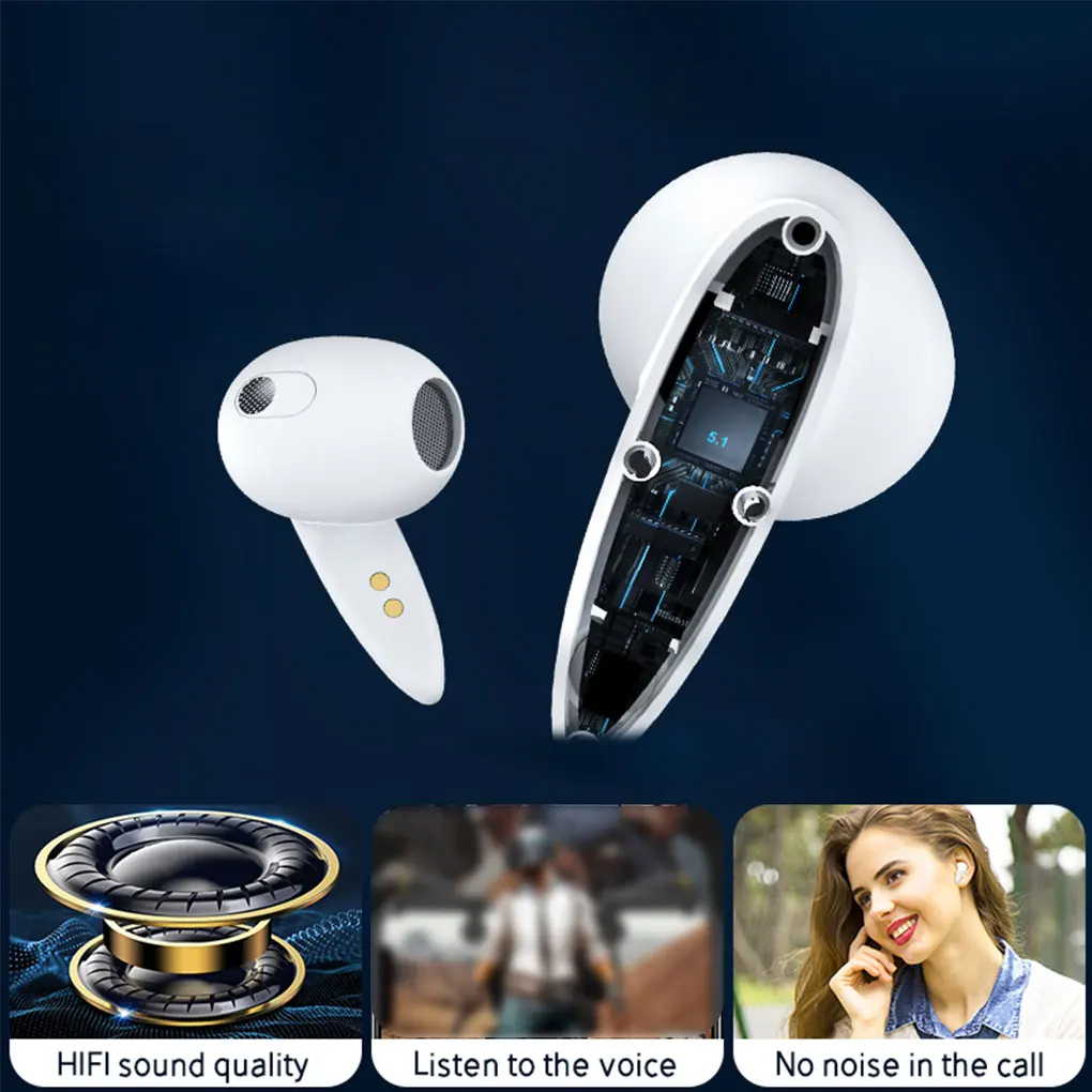 1 Set Wireless Earphone Useful Creative Portable Headset Ultra-Long Life Battery Wear-resistant Earpiece Supply  Black