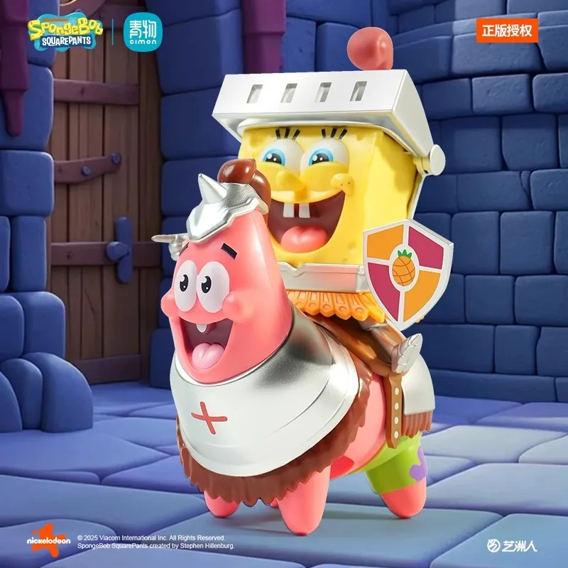 

Disney Spongebob Squarepants Classic Knight Style Series Patrick Star Mobile Action Figures Desktop Ornaments Couple Gift Toys