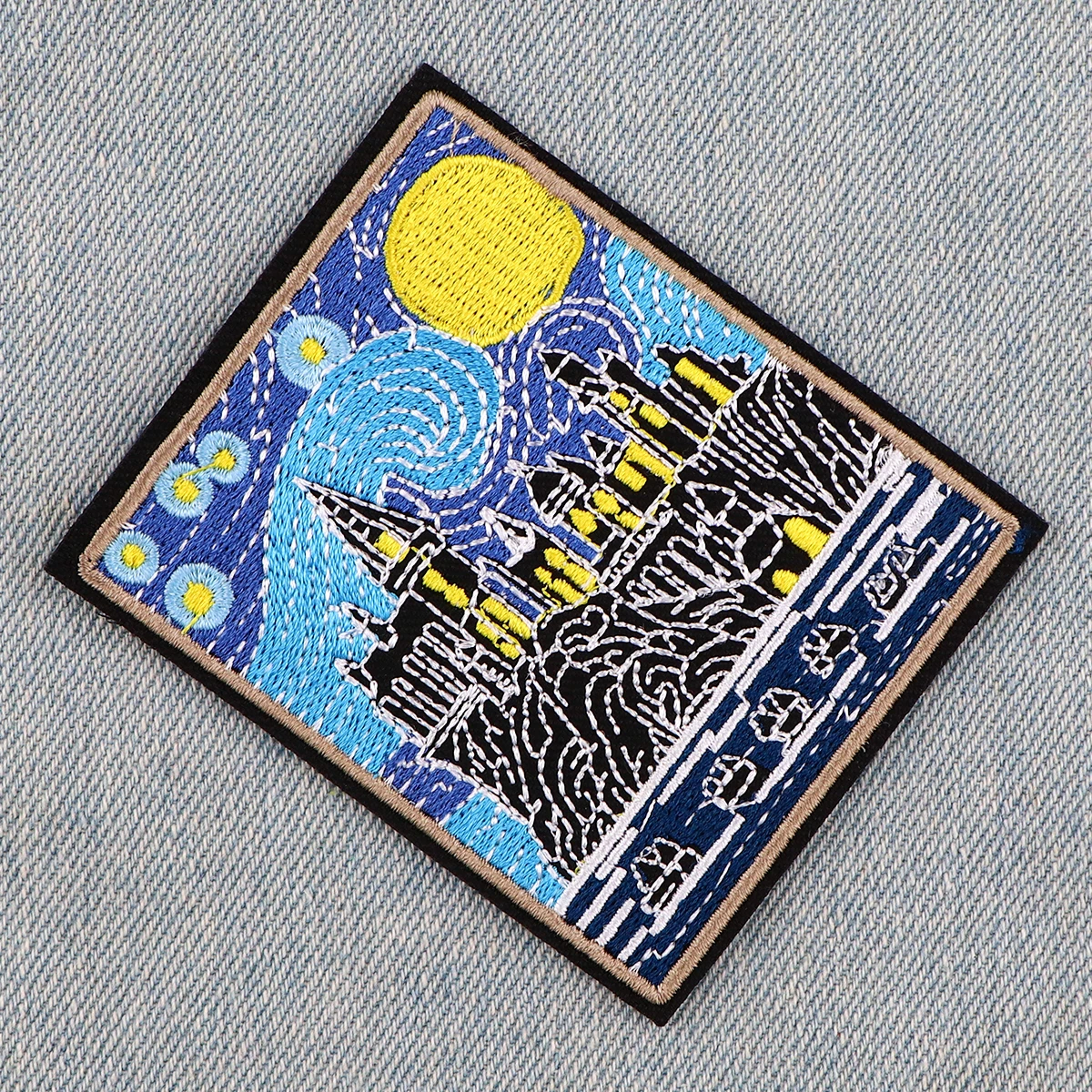 Van Gogh Patch Iron On Embroidered Patches For Clothing Thermoadhesive Patches On Backpacks DIY Jackets Stickers For Fans