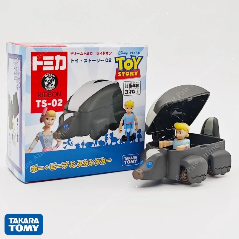 Tomy Dream Tomica Ride On Ts-02 Disney Pixar Toy Story Bo Peep Skunk coche en miniatura de aleación fundido a presión juguete coleccionable para niños