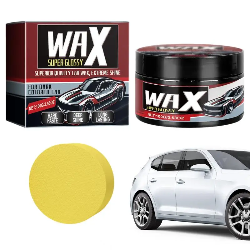 100g Car Wax Crystal Plating Polish Set Hard Glossy Wax Layer Covering Paint Surface Coating Formula Waterproof Film Car Polish