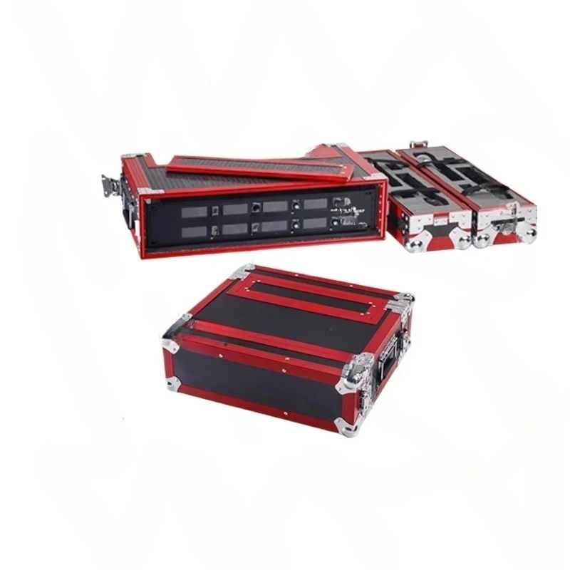 2U Microphone Flight Case Receiver Cabinet 3U Wireless Storage Box Microphone Peripheral Case Aluminum Alloy Mic Box