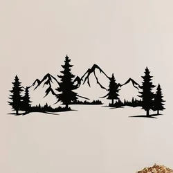 Unique Rustic Metal Wall Art Featuring Forest And Mountain Scene Perfect For Enhancing Any Kids Room Or Farmhouse Decor