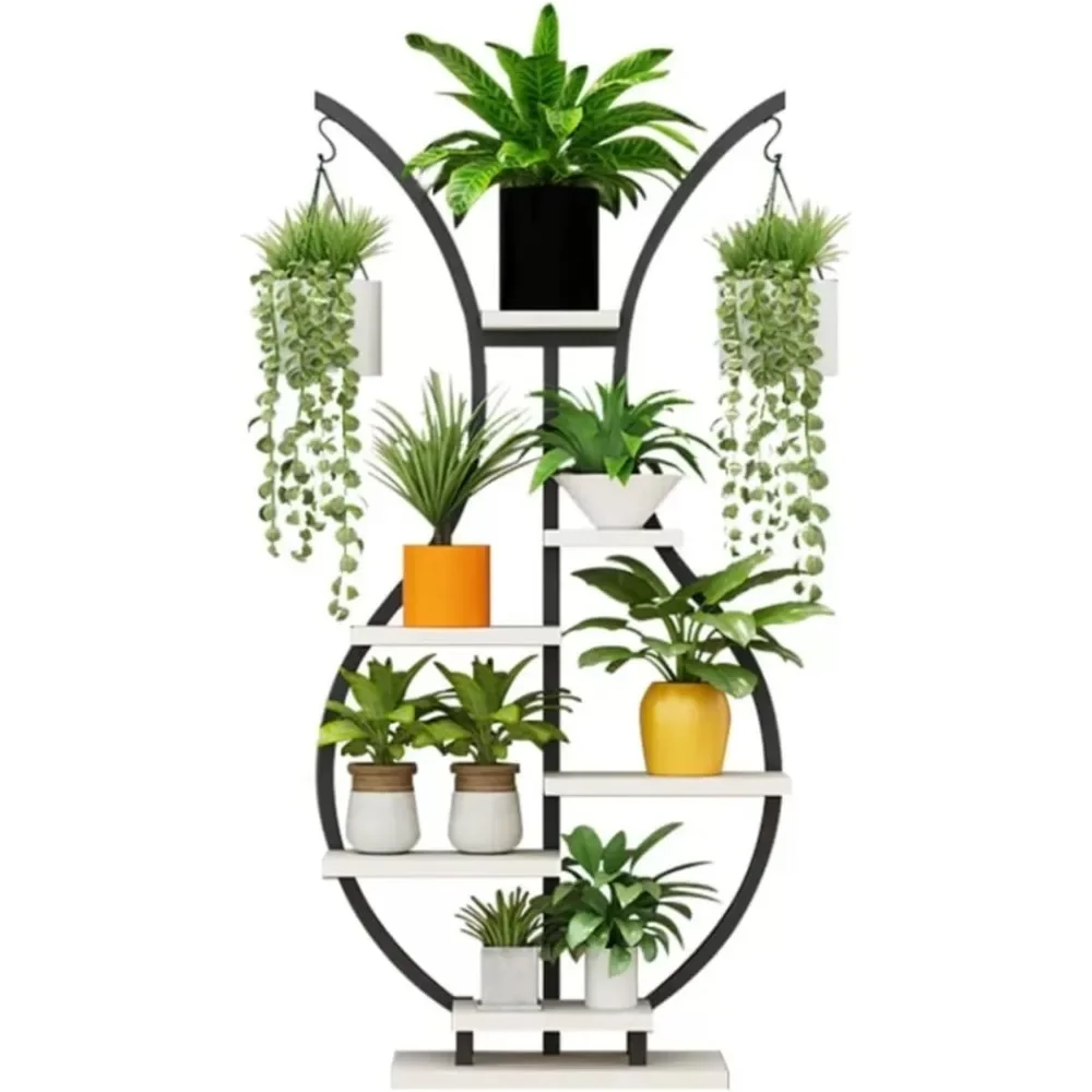 

Creative Iron Plant Shelf - Multi-Layer Plant Stand for Indoor & Outdoor Use - Ideal for Courtyards, Patios, and Balconies