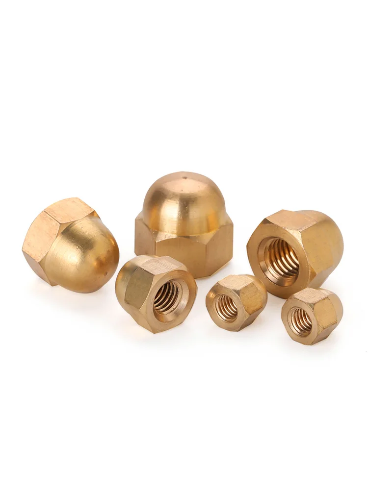 Brass Acorn Nuts Copper Bronze Brass Cap Nut Acorn Dome Head Hex Nuts M3 M4 M5 M6 M8 M10 M12 M14 M16 M18 M20