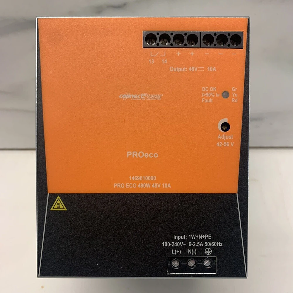

Новый блок питания на DIN-рейку 1469610000 PRO ECO 480W 48V 10A для WeidmullerPS