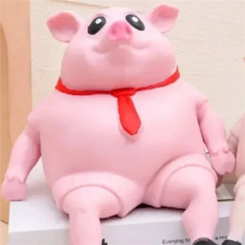 B05C-Pet Spremitura di maiale rosa antistress Simpatico animale da spremere Piccolo maiale antistress