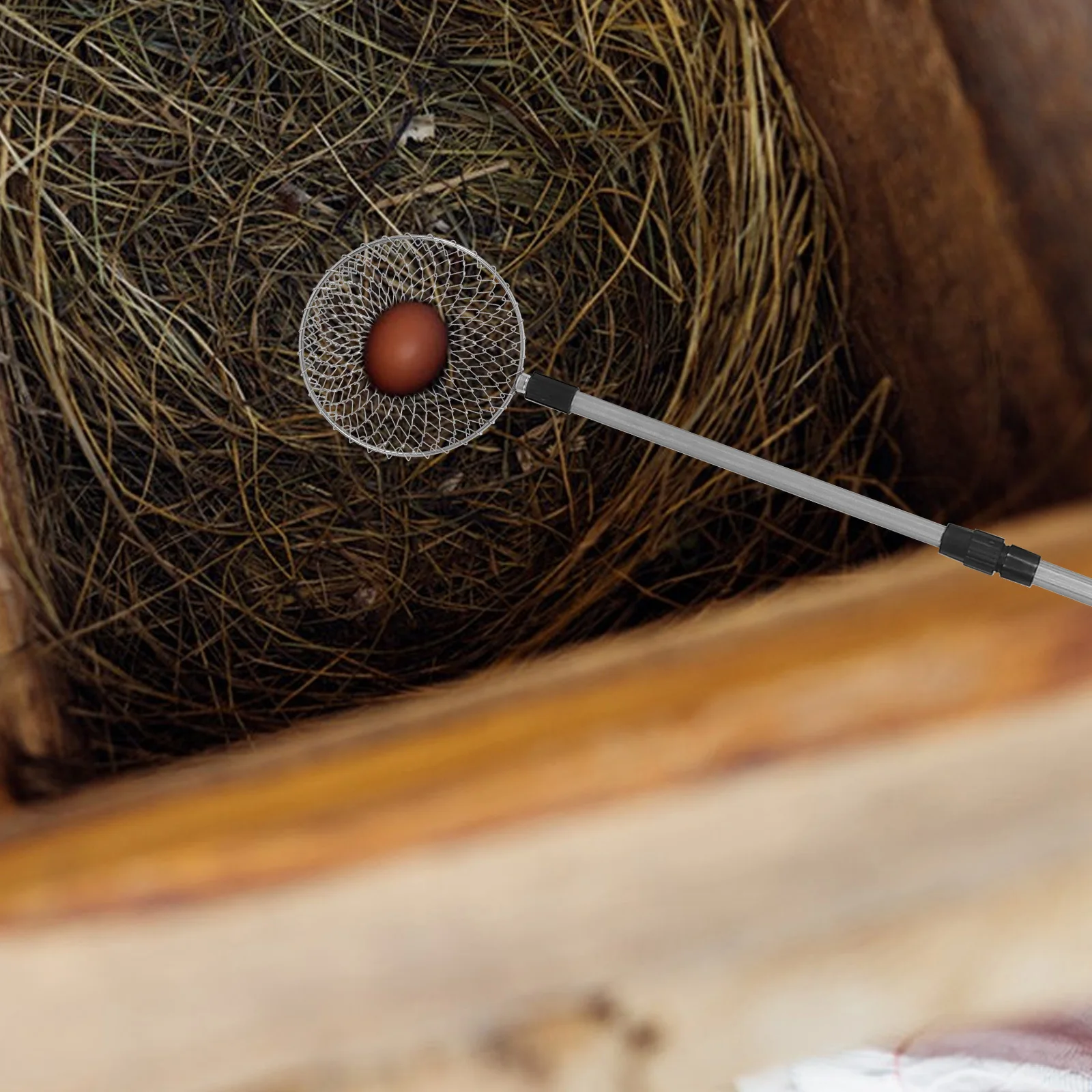 

Metal Basket Holder Chicken Coop Collector Tool Farmhouse Egg Picking Basket Handheld Egg Retrieval Grabber Portable
