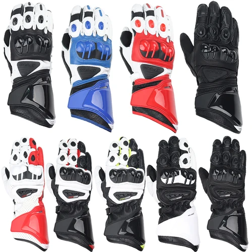 Two-X Gp Pro motocicleta cuero largo moto carreras deportes protección pantalla táctil guantes para hombres