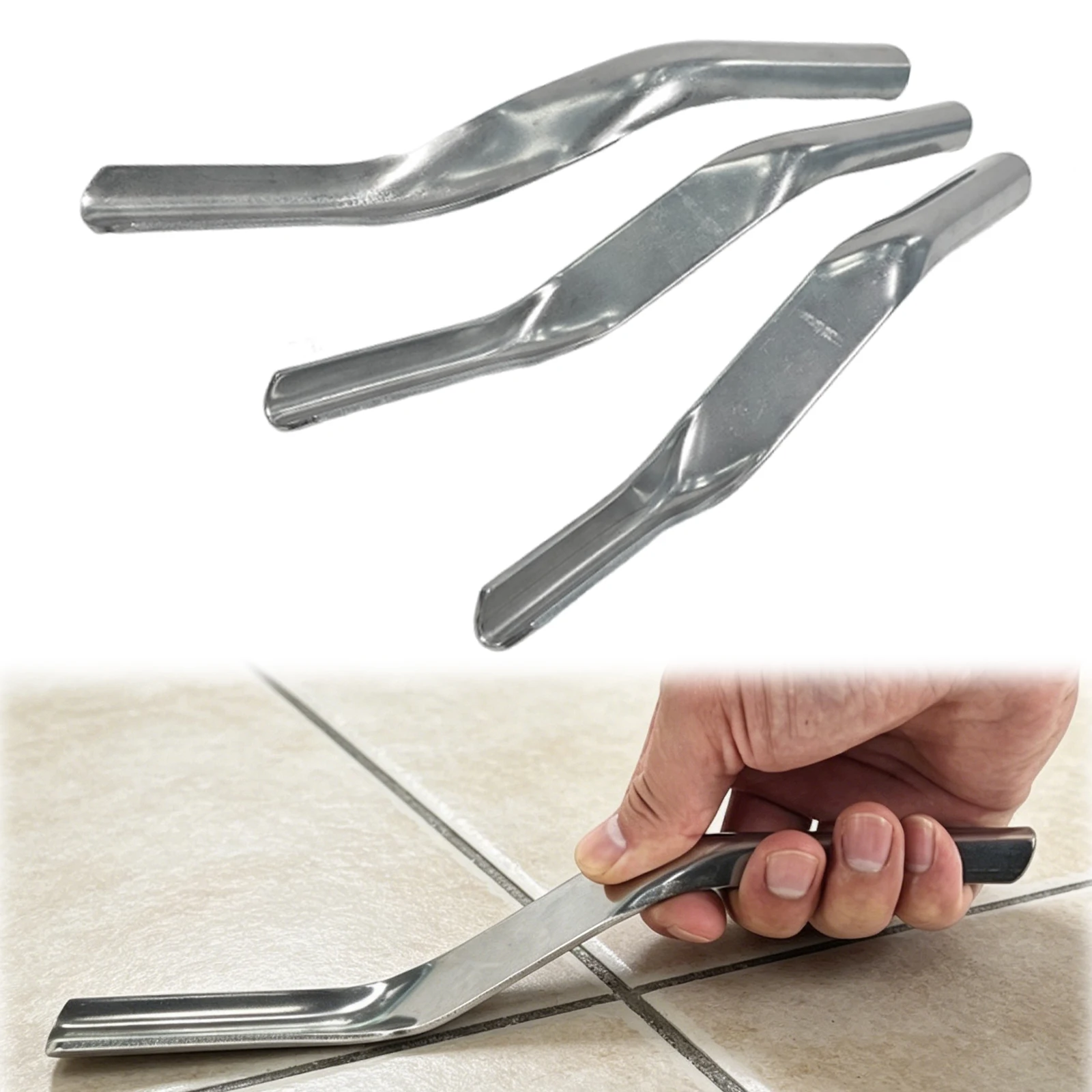 Double-Headed Brick Jointer Tool Multi-Purpose Floor Tile Grout Trowel for Kitchen Bathroom Floor Grouts Caulking Filling