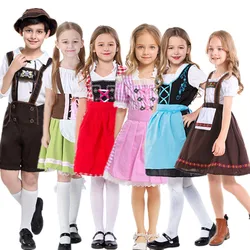 Classic Kids Oktoberfest Costumes Halloween Beer Boys Girl Fantasia Cospaly Party Dress Child Girl Performance Uniform