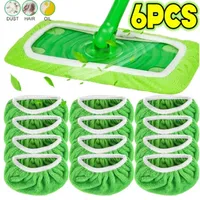 Floor Wet & Dry Cleaning Cloths Reusable Microfiber Mop Pads Green Furniture Flooring Mop Head Replacement Washable Rag Towel