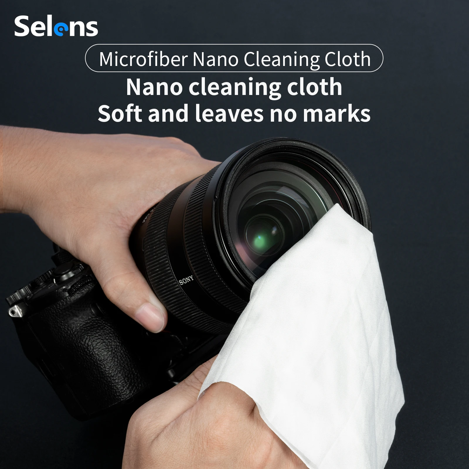 Selens 20/40cm Microfiber Cleaning Cloths Cleaning Cloth for DSLR Digital Camera Lens TV, Car Navigator VR Computer Car Window