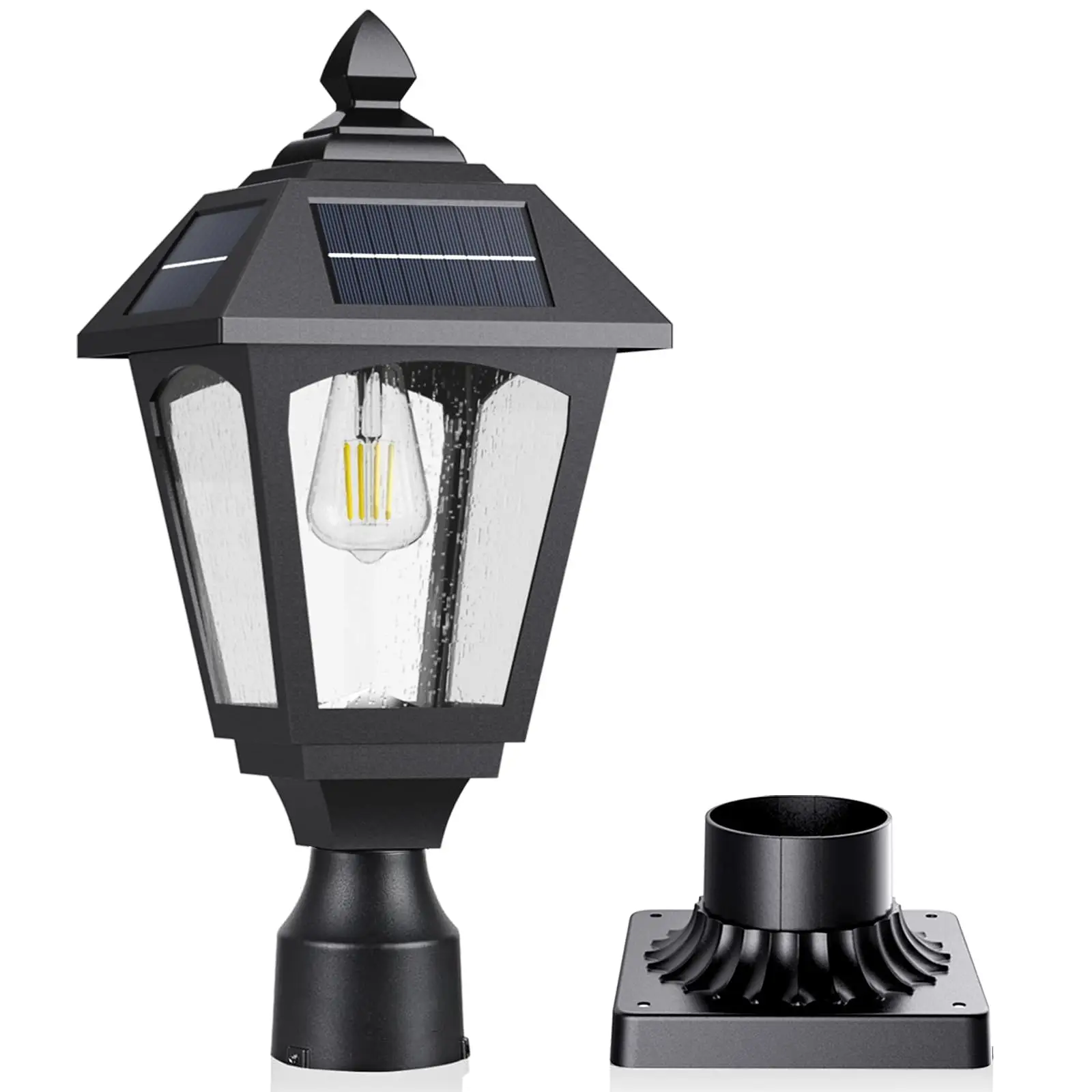 

Solar Post Lights Outdoor, Solar Lamp Post Light, Aluminium Solar Powered Dusk to Dawn Outdoor Post Lights