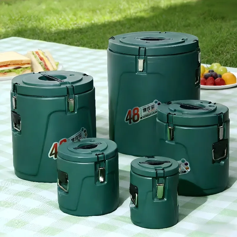 【2026】Cooler Box 5PCS Set 7-10-20-40-80L Round Cooler Box Set Keep Cold And Warm Fashion Cooler Box Freshness Preservation Ice