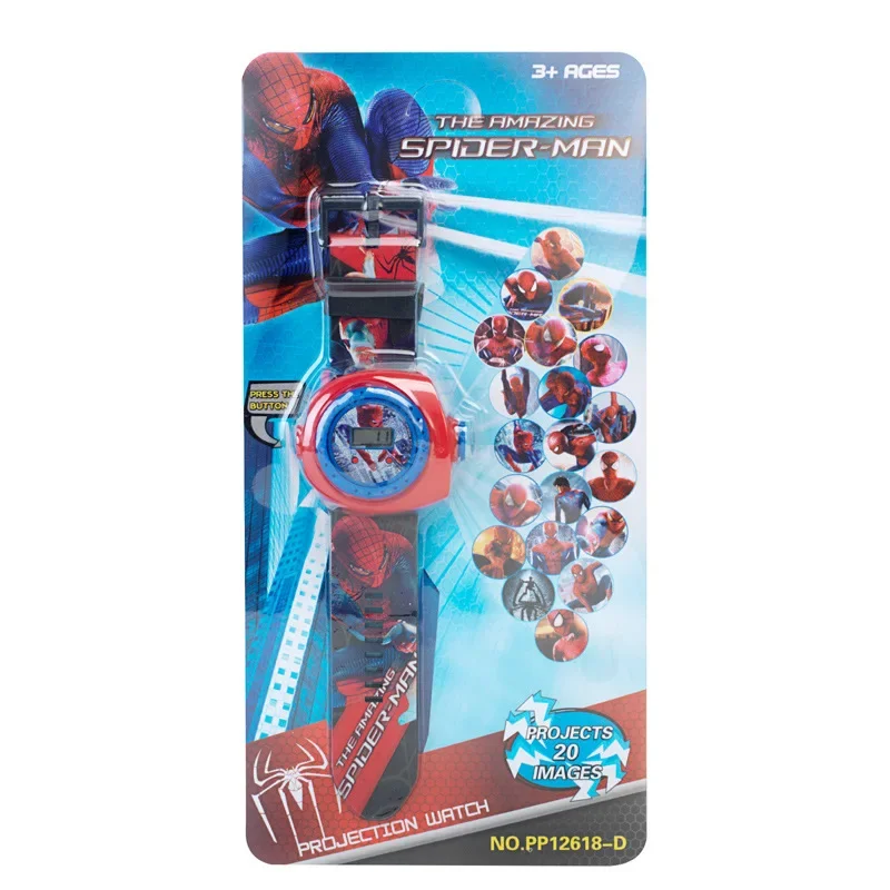 

Disney spider-man frozen princess 20 pictures children cartoon projection electronic watch kindergarten gifts kids watches boys