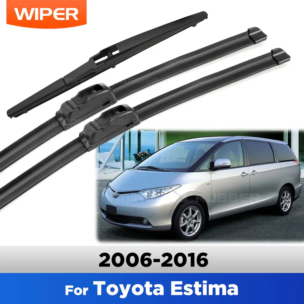 

For Toyota Estima XR50 2006-2016 2007 2008 2009 Wiper Front & Rear Wiper Blades Windshield Windscreen Window Brushes 26"+16"+12"