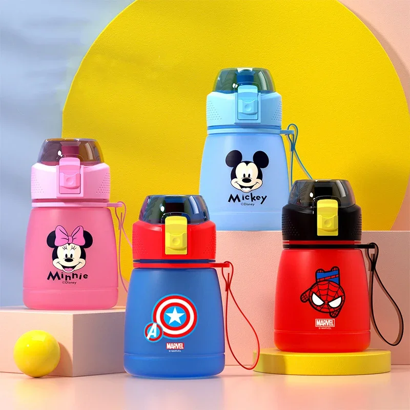 Disney Children Student Boy Girl Direct Drinking Cup Kindergarten Cute Cartoon Water Cup Bottle 390ml Christmas Birthday Gift