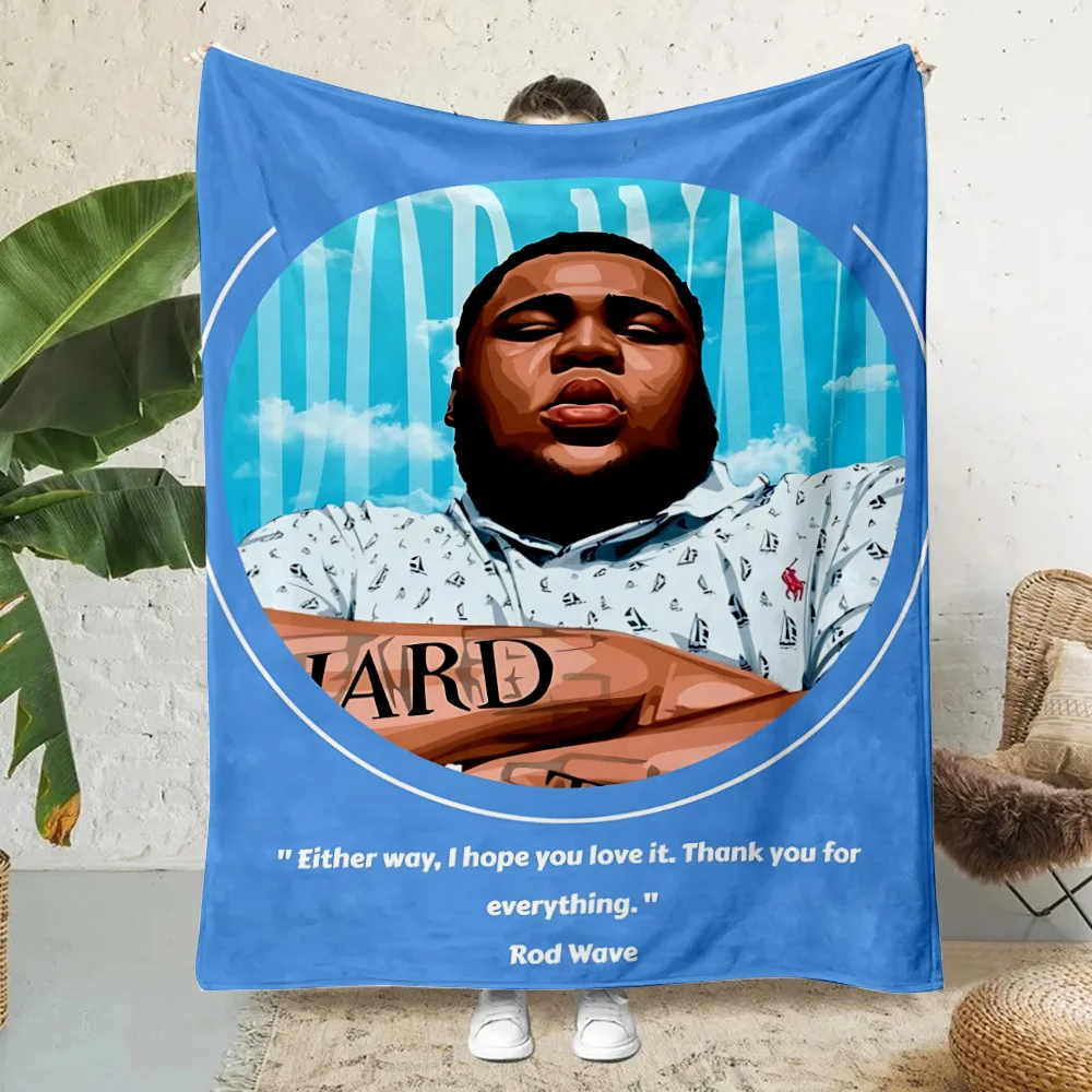 Rapper Rod Wave Pop Singer Printed Blanket Picnic Blankets Warm Blanket Soft and Comfortable Blanket Home Travel Birthday Gift image 4