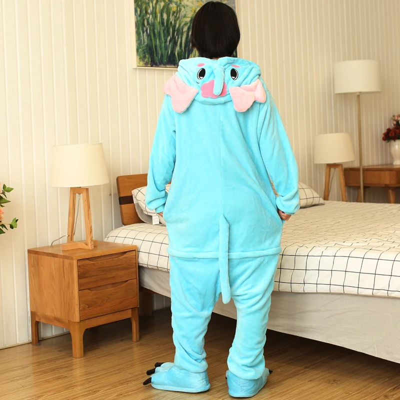 Kigurumi الفيل الكرتون منامة نيسيس الكبار النساء الرجال بيجامة على شكل حيوانات حللا عيد الميلاد هالوين تأثيري ملابس تنكرية للحفلات #4
