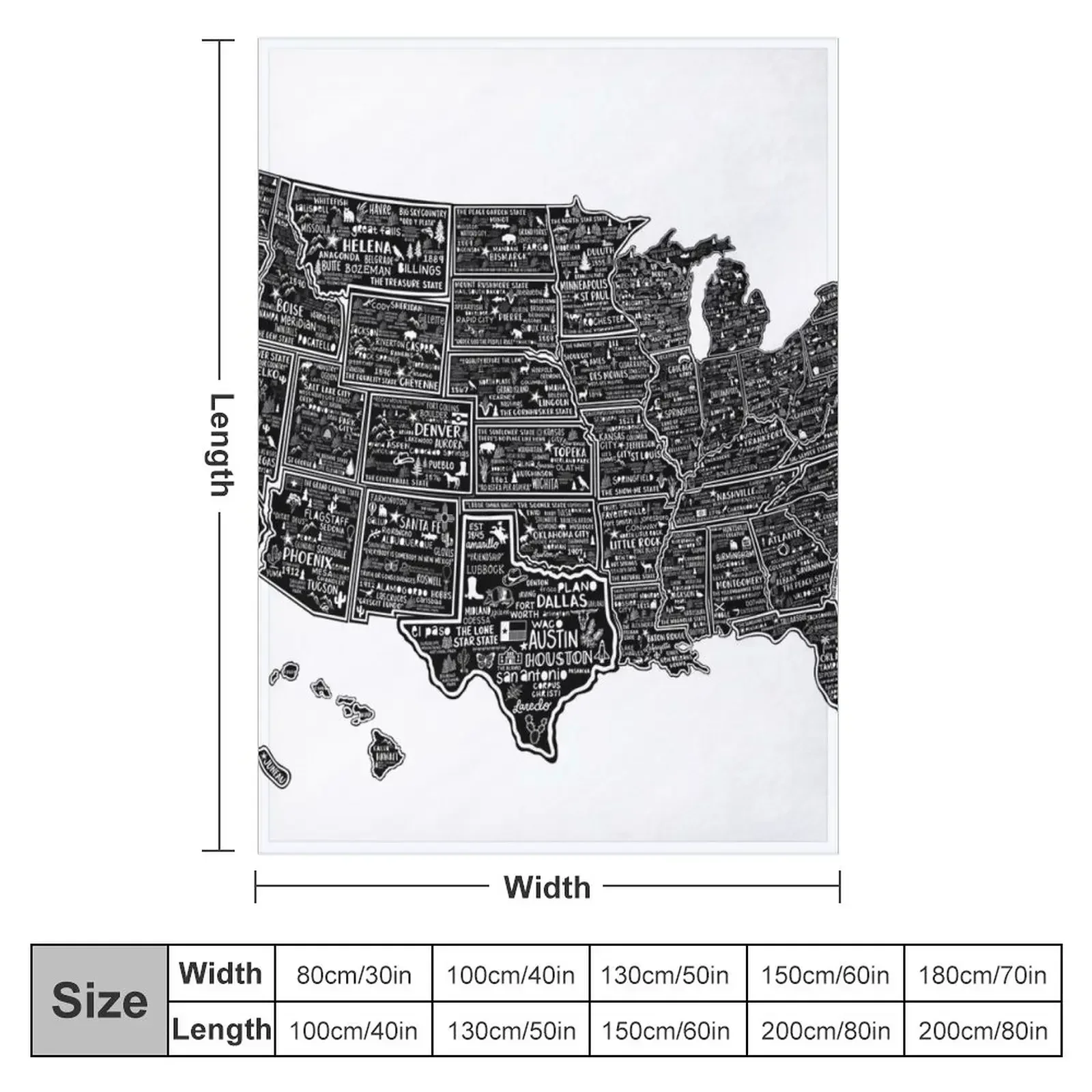 United States Map Throw Blanket sofa bed Thin Blankets