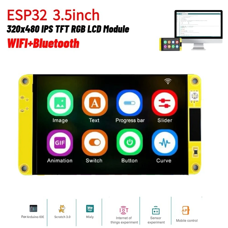 bluetooth-development-board-smart-display-screen-lcd-tft-module-esp32-for-arduino-lvgl-wifi-35in-320x480-rgb-capacitive