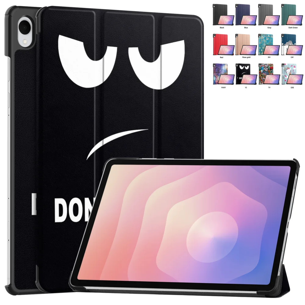 

Case For Samsung Galaxy Tab S11 10.9 inch SM-X730 SM-X736 2025 Tri-fold Caster Hard Shell Tablet Cover with Auto Wake Function