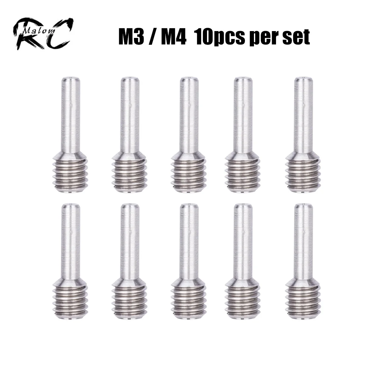RC Screw Set 10Pcs  M3 M4 Axle Bolt Kit for Crawler Car, Axial SCX10 TRX-4 Front Rear Bumper Driveshaft Pin Screws
