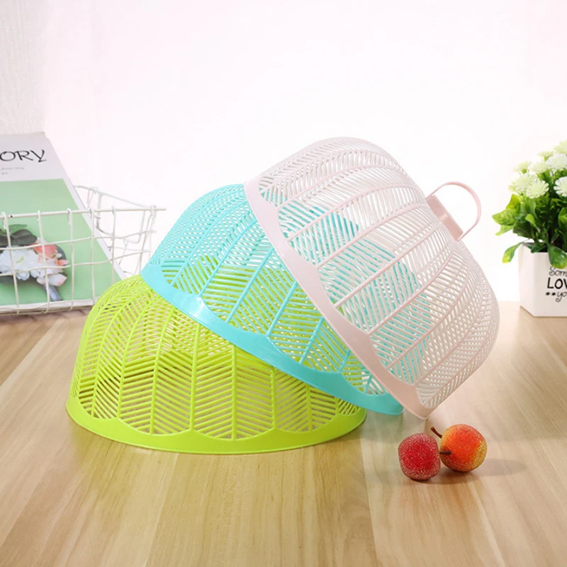 1pcs Breathable Food Mesh Cover Mosquito And Fly Resistant Bowl Cover Gadgets For Home Fruit Plastic Round Vegetable Cover