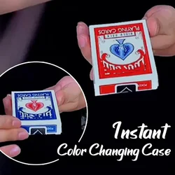 Instant Color Changing Case Magic Tricks Blue Card Box to Red Change Magia Close Up Street Illusions Gimmicks Mentalism Props