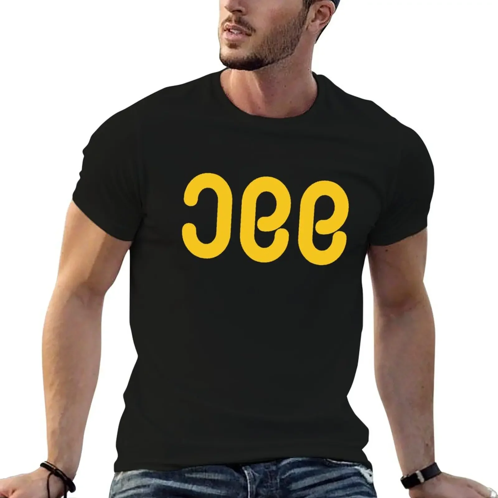 Jee Logo Yellow T-Shirt anime stuff essential t shirt plus sizes cotton graphic tees tshirts for men