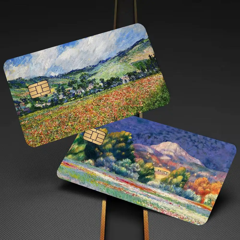 Retro Art C-Claude Monet Anime Young Creidt Card Debit Card Sticker Film Case Front Tape for Small Big Chip No Chip