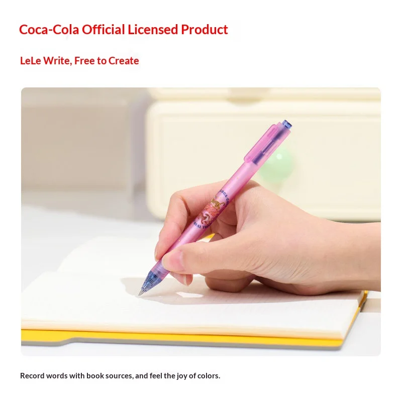 KACO×Coca-Cola Retro Gel Pens,Aesthetics Ins 0.5mm Black Ink Quick-Dry&800M Writing Length Comfortable Grip For Students Office